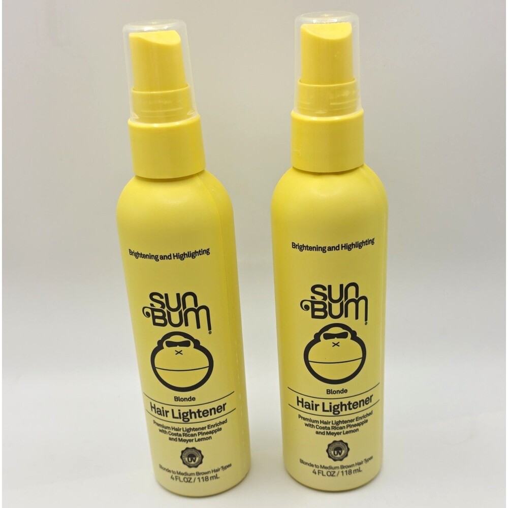 (2) Sun Bum Blonde Hair Lightener Spray UV Protection Paraben-Free 4floz 2 Pack